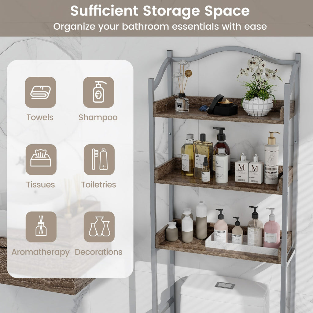 3-Tier Over-The-Toilet Bathroom Spacesaver Storage Rack