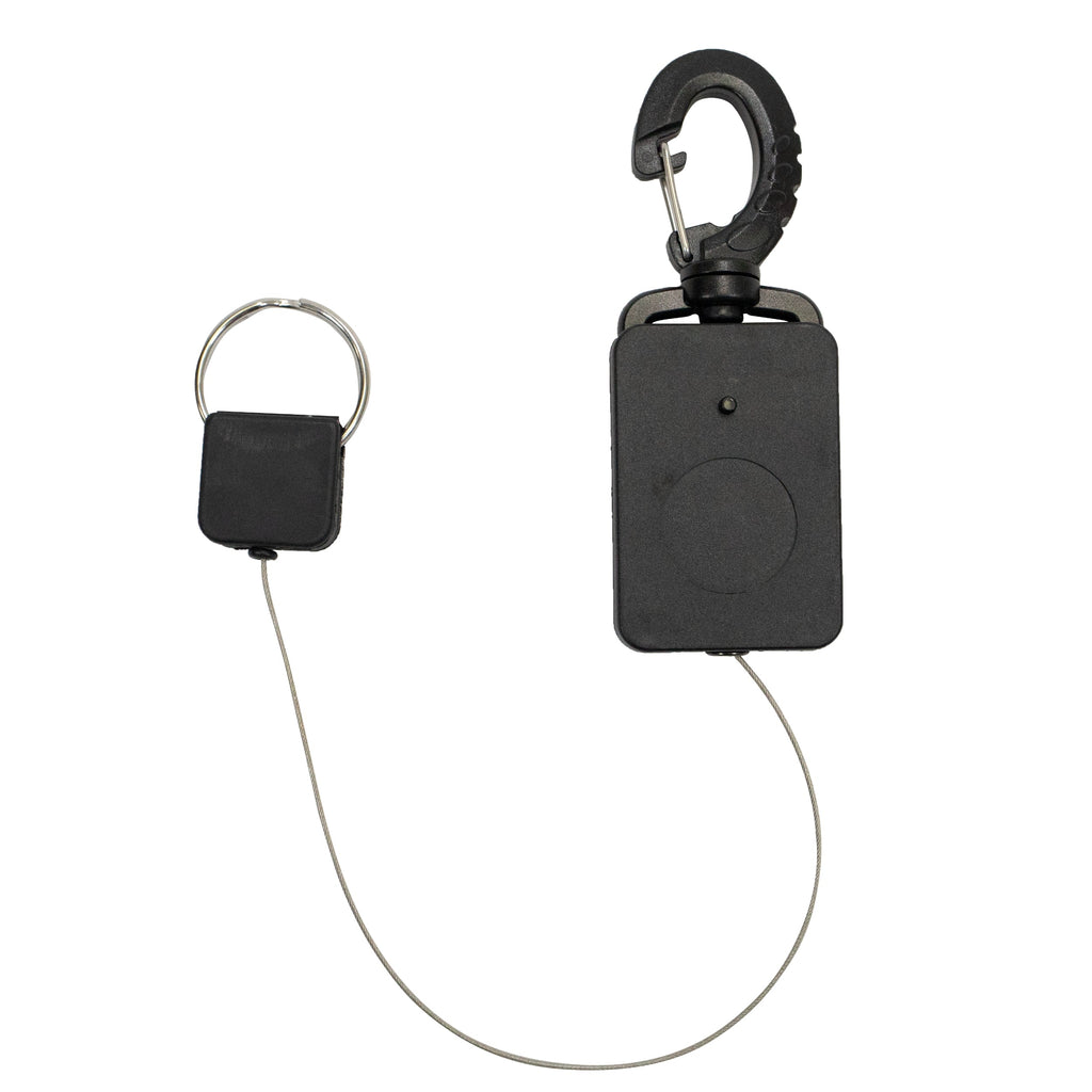 Scuba Diving Rebounding Style Compact Locking Retractor, Extends up to 18"