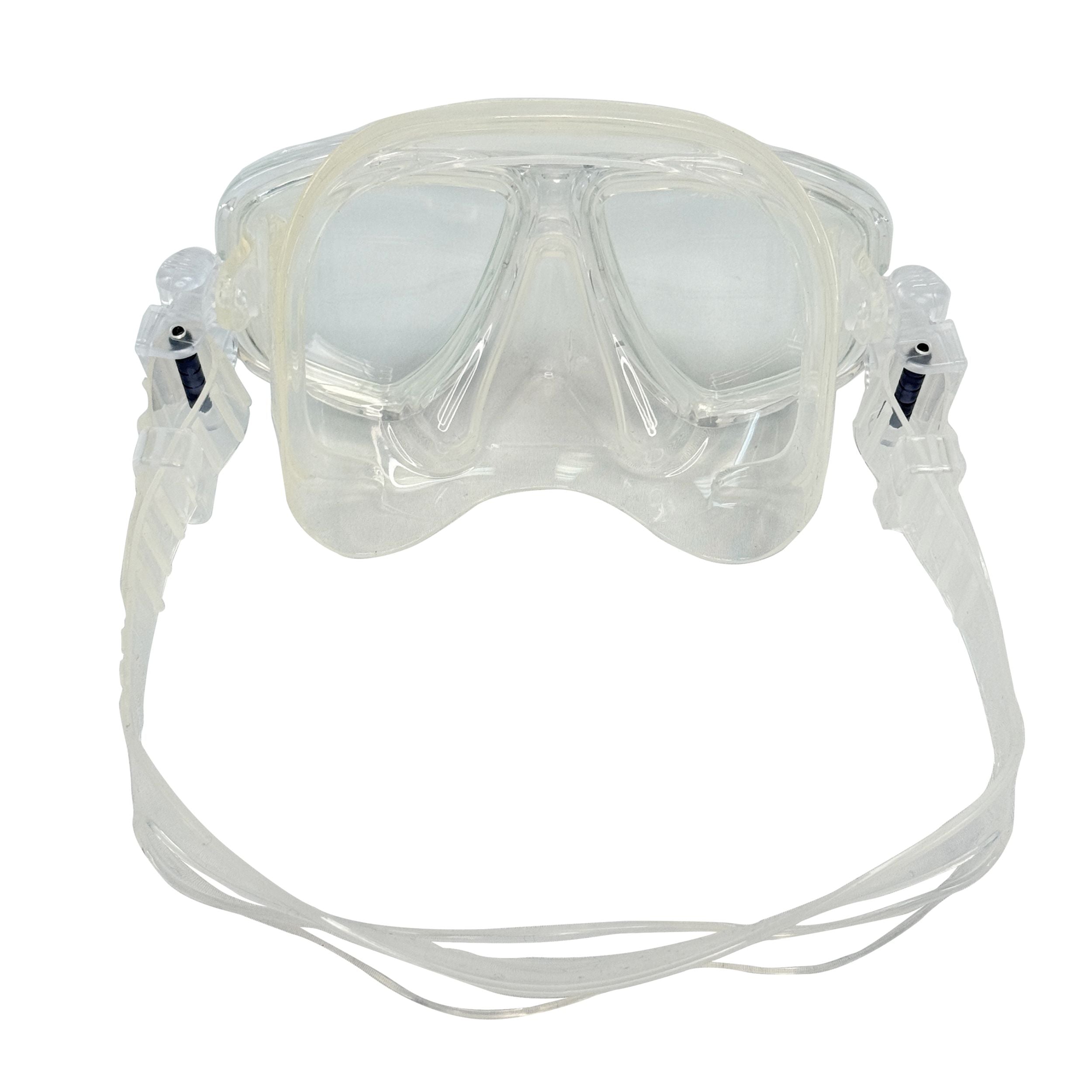 Palantic M36 Translucent Blue/Clear Silicone RX Farsighted Gauge Reader Lenses Dive/Snorkeling Mask
