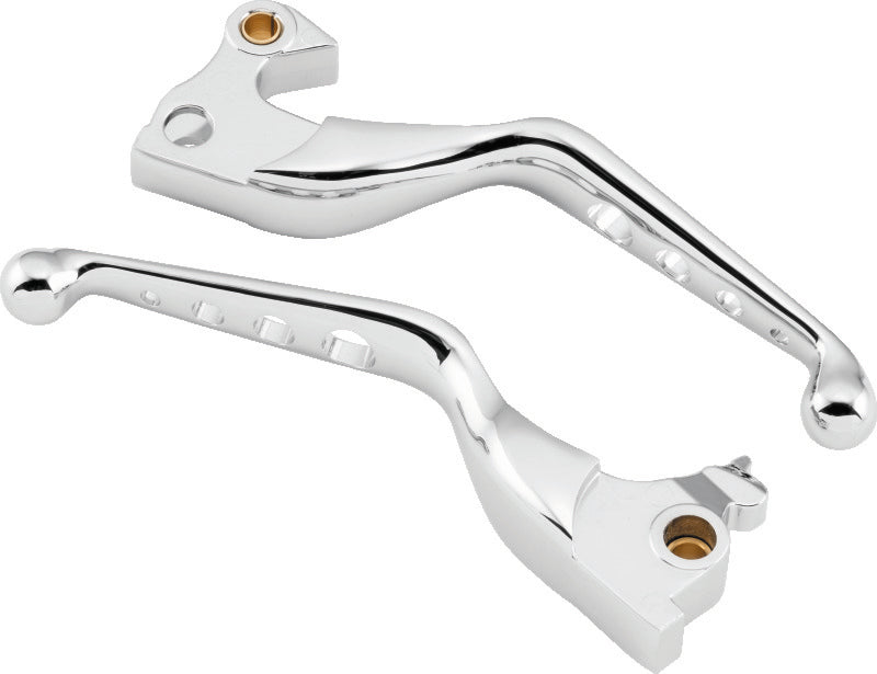 Bikers Choice 14-Up XL Chrome O Series Holed Lever Set 490874