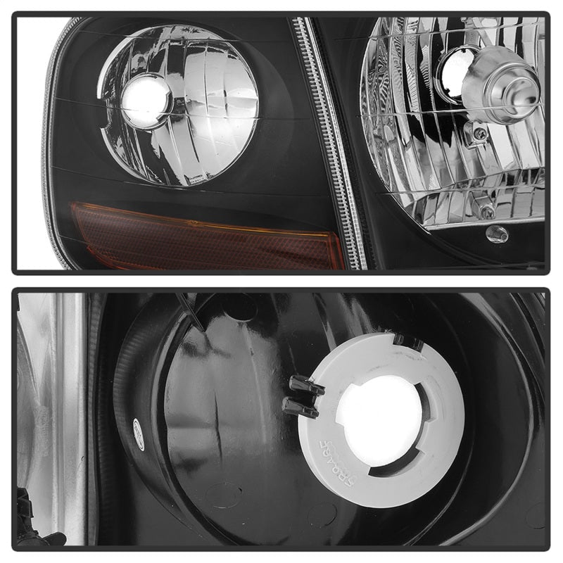 SPYDER xTune 97-03 Ford F-150 4pc OEM Style Headlights w/Corner - Black (HD-JH-FF15097-L-SET-BK) 9042638
