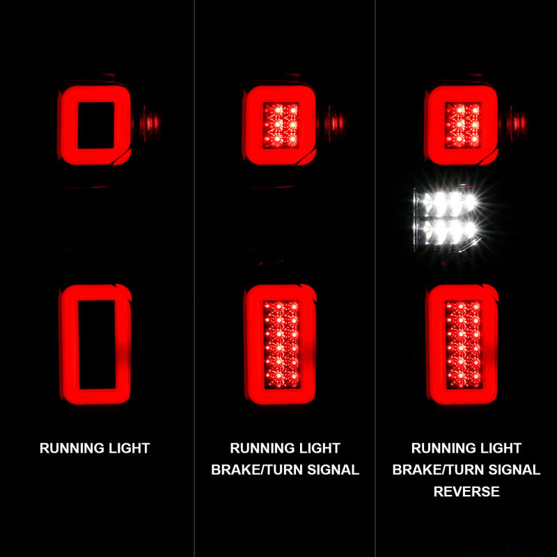 ANZO 19-21 Chevy Silverado Work TruckFull LED Tailights Black Housing Smoke Lens G2 (w/C Light Bars) 311418