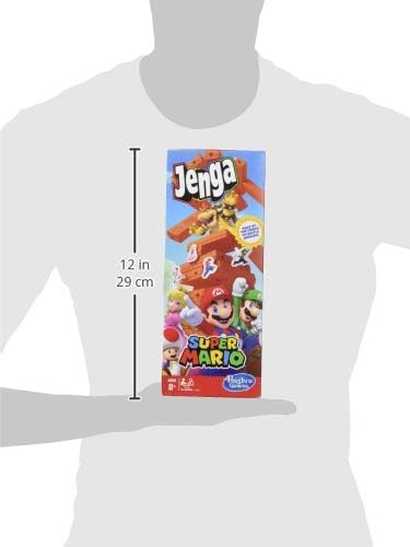 Hasbro Jenga: Super Mario Edition Game | Block Stacking Tower Game | Back to School Gifts for Kids | Classroom Board Games | Ages 8+ (Amazon Exclusive)