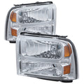 SPYDER Xtune Ford F250/350/450 Super Duty 05-07 Crystal Headlights Chrome HD-JH-FS05-AM-C 9026560