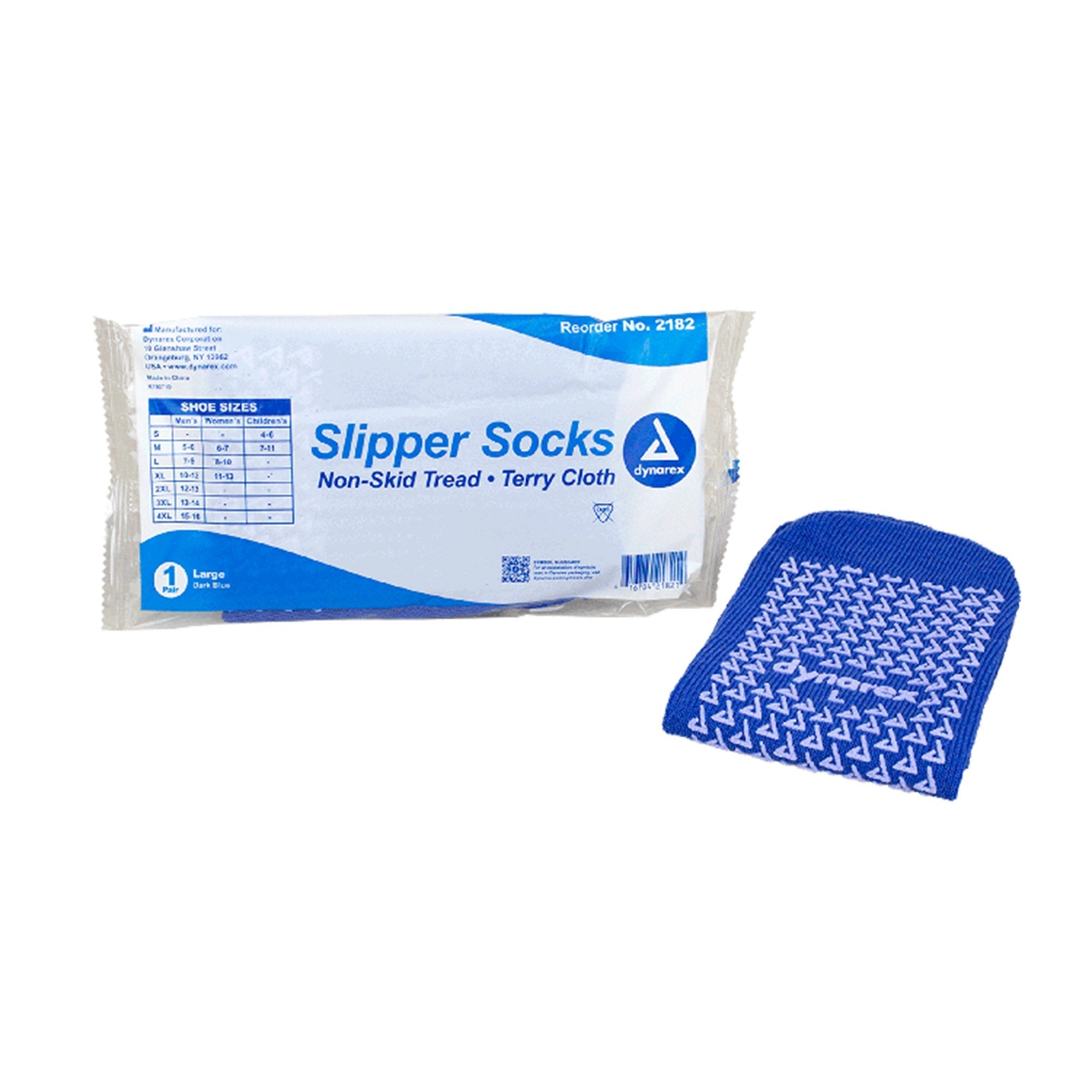Dynarex® Single Tread Slipper Socks, Large 2182