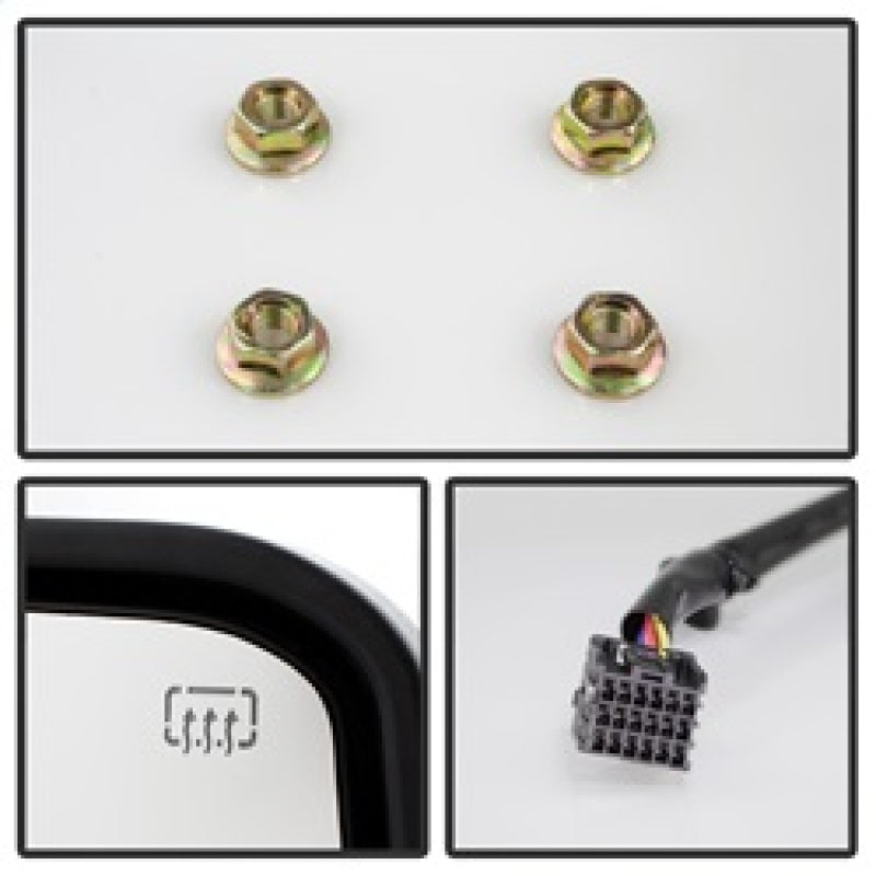 SPYDER xTune Chevy Silverado 14-16 Heated Amber LED Signal Mirror Chrome MIR-CSIL14S-G3C-PWH-AM-SET 9936777
