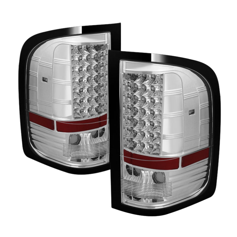 SPYDER Xtune Chevy Silverado 07-13 LED Tail Lights Chrome ALT-JH-CS07-LED-C 5073709