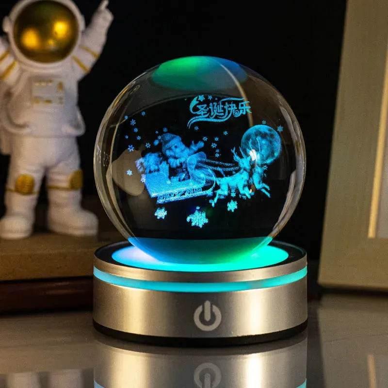3D Space LED Crystal Ball Lamp