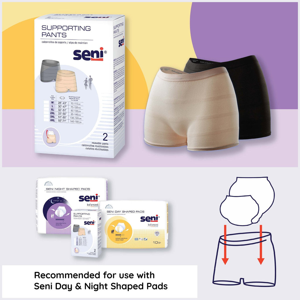 Seni® Pull On Boxer Style Knit Pant, Large, Unisex S-LA02-US1