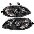 SPYDER Honda Civic 96-98 Projector Headlights CCFL Halo Black High H1 Low H1 PRO-YD-HC96-CCFL-BK 5029836