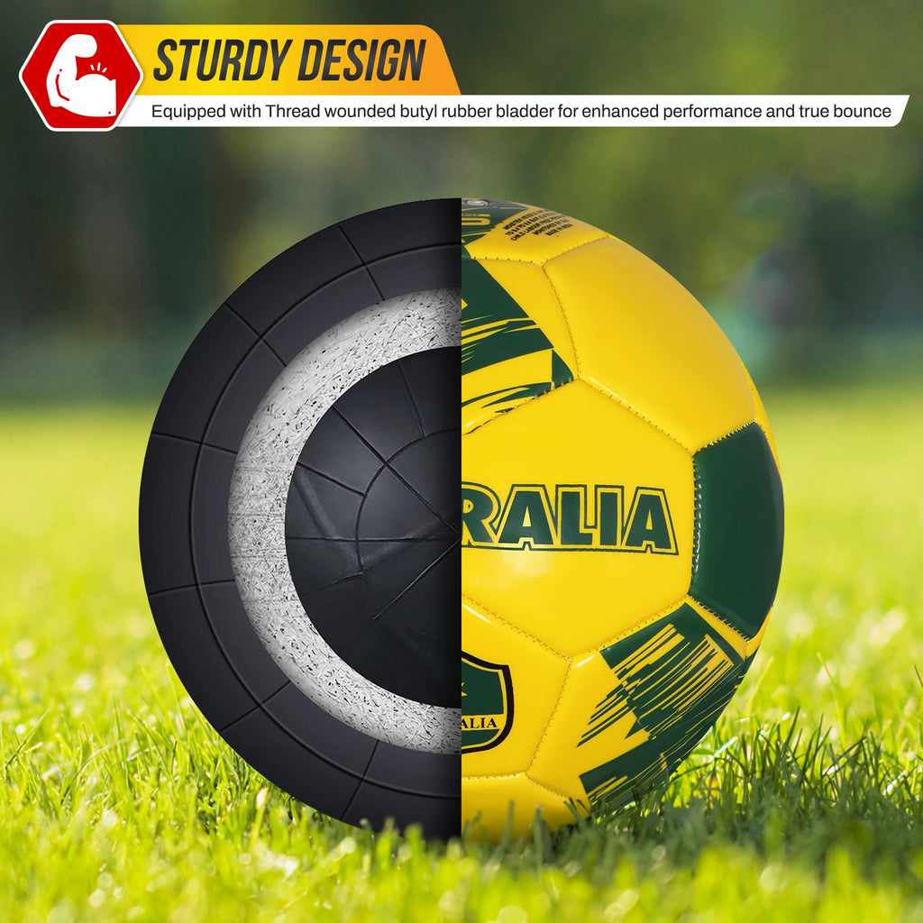National Team Soccer Balls-Australia Yellow