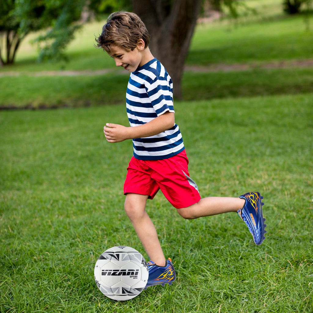 Youth Firm Ground Soccer Cleats – Blaze Blue/Orange