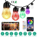Colorful RGB Outdoor String Lights with App Control