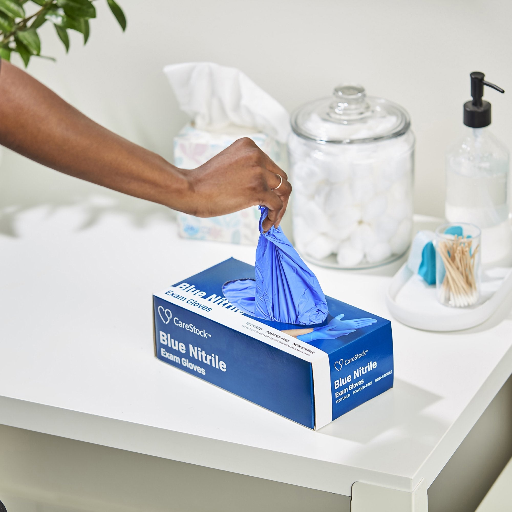 CareStock™ Nitrile Exam Glove, Medium, Blue CS2714