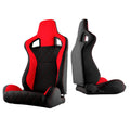 SPYDER Xtune Scs Style Racing Seat Suede/Pu X (Double Slider) Red/Black Passenger Side RST-SCS-01-RDX-PA 9933882