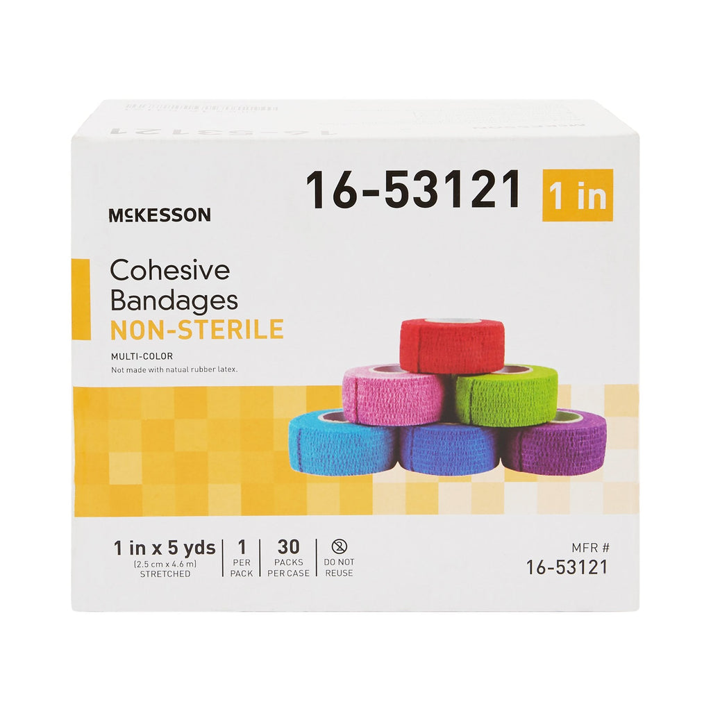McKesson Self-adherent Closure Cohesive Bandage, 1 Inch x 5 Yard 16-53121