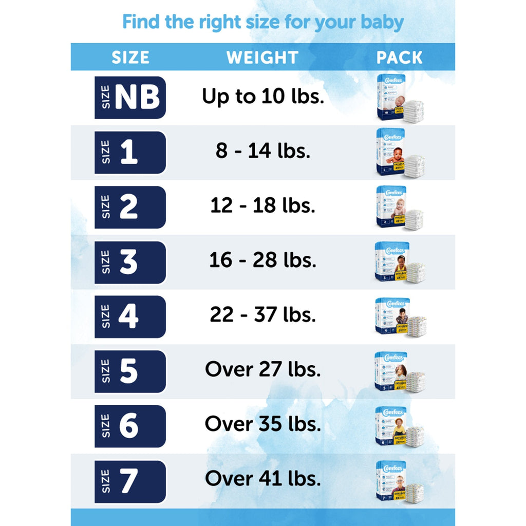 Attends Comfees Premium Baby Diapers, Tab Closure, Kid Design, Size 6 CMF-6