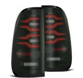 AlphaRex 97-03 Ford F150 / 99-16 Ford F250/F350/F450/F550 LUXX-Series LED Tail Lights - Black/Red 658003 *Discontinued