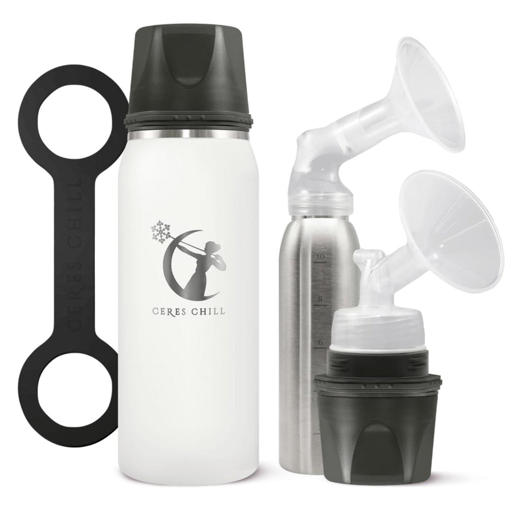 Ceres Chill OG Stainless Steel Breast Milk Chiller Container, White CC-1-BC-L-WH