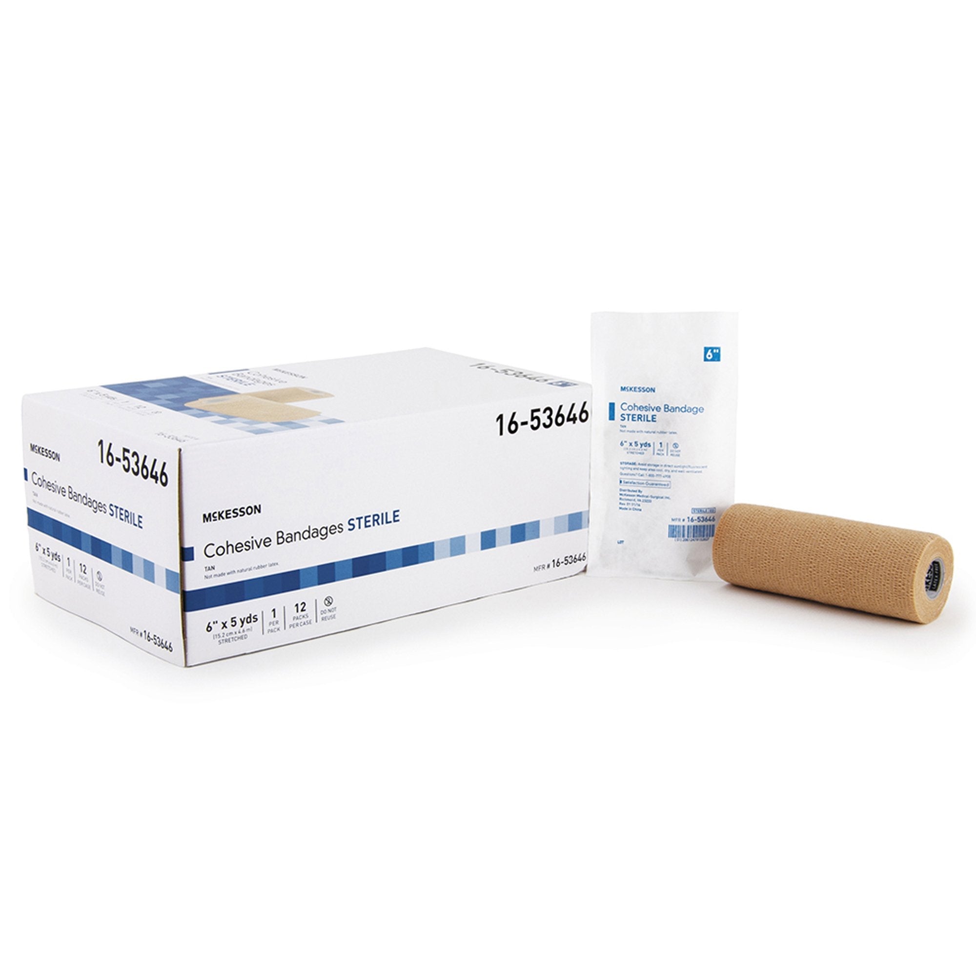 McKesson Self-adherent Closure Cohesive Bandage, 6 Inch x 5 Yard 16-53646