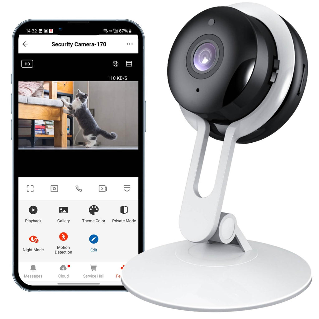 3MP Wireless Smart AI Home Security Camera – Two - Way Audio, Motion Detection, Night Vision - PhishStones Products