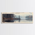 Lake Vermilion Minneapolis Framed Canvas Print, Lake House Decor, Panoramic Wall Art, Travel Poster, Scenic Landscape Painting, Rustic Art