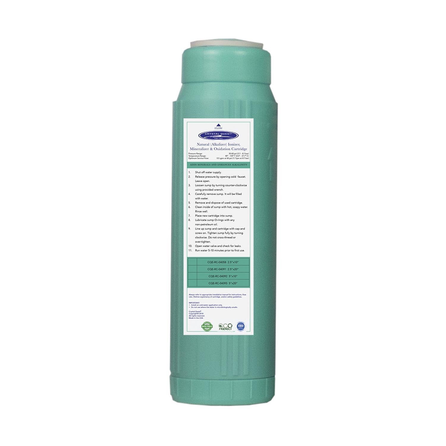 Alkalize/Ionizer, Mineralizer & Oxidation Cartridge