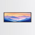 Smoky Mountain Landscape Canvas Print, Blue Ridge Mountains Painting, Panoramic Wall Art, Mountain Cabin Wall Art Home Decor