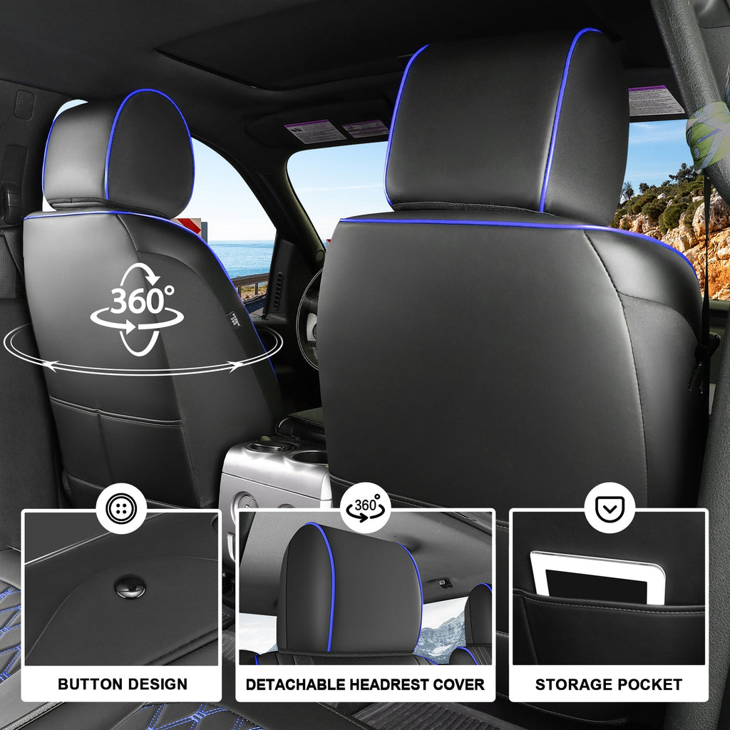 Umbrauto Truck Seat Cover Fit for Silverado and Sierra,Blue