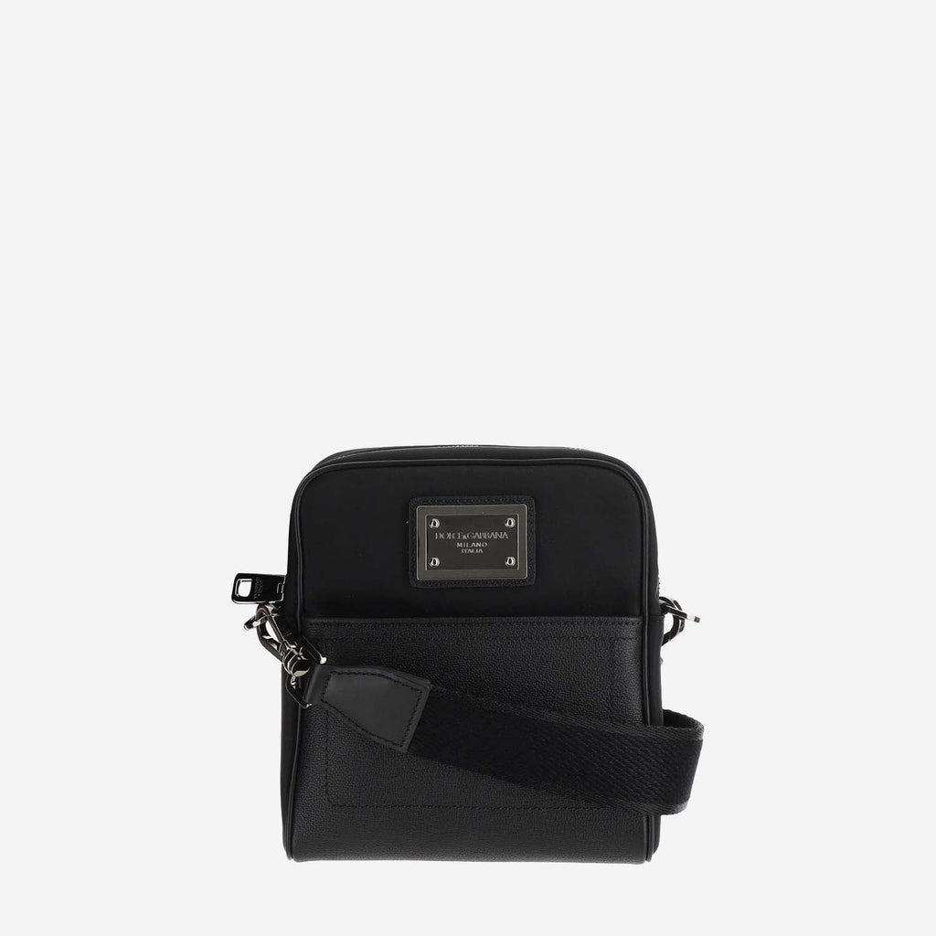 Dolce & Gabbana Garnet Calfskin And Nylon Shoulder Bag