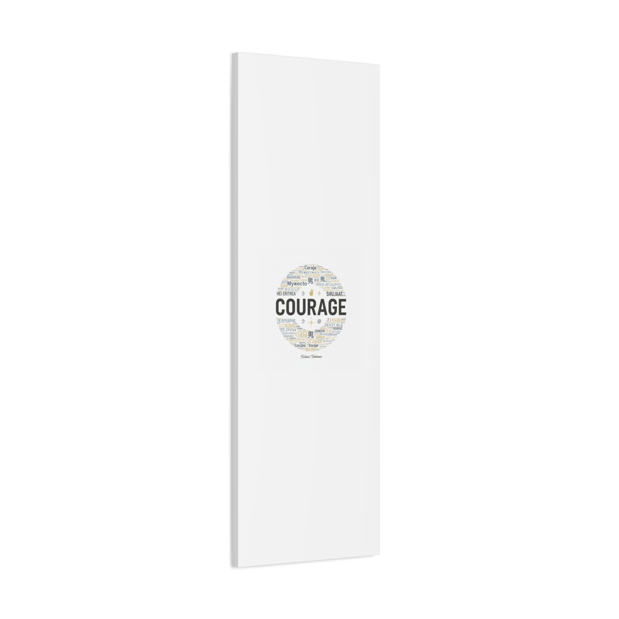 Courage Word Cloud Canvas | Fresh-Start Minimalism art print