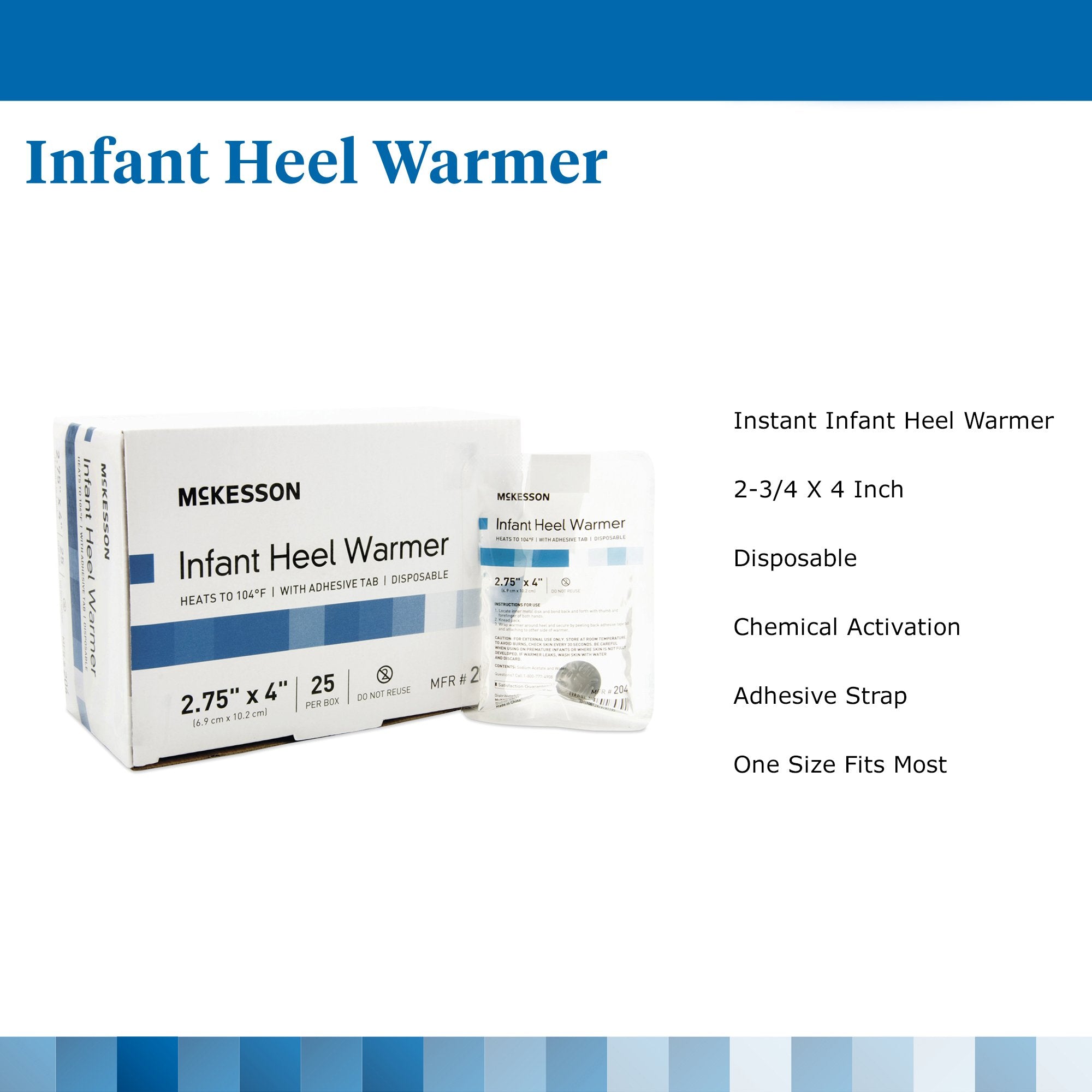 McKesson Infant Heel Warmer, 2¾ x 4 Inch 204