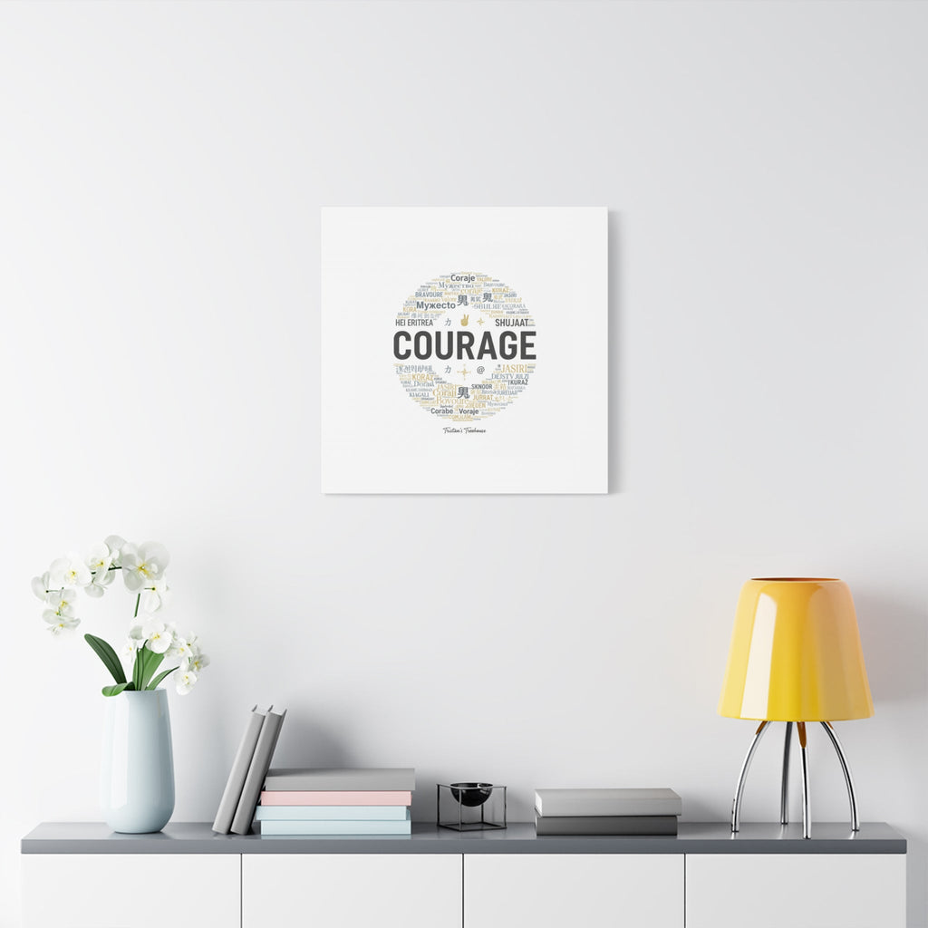 Courage Word Cloud Canvas | Fresh-Start Minimalism art print
