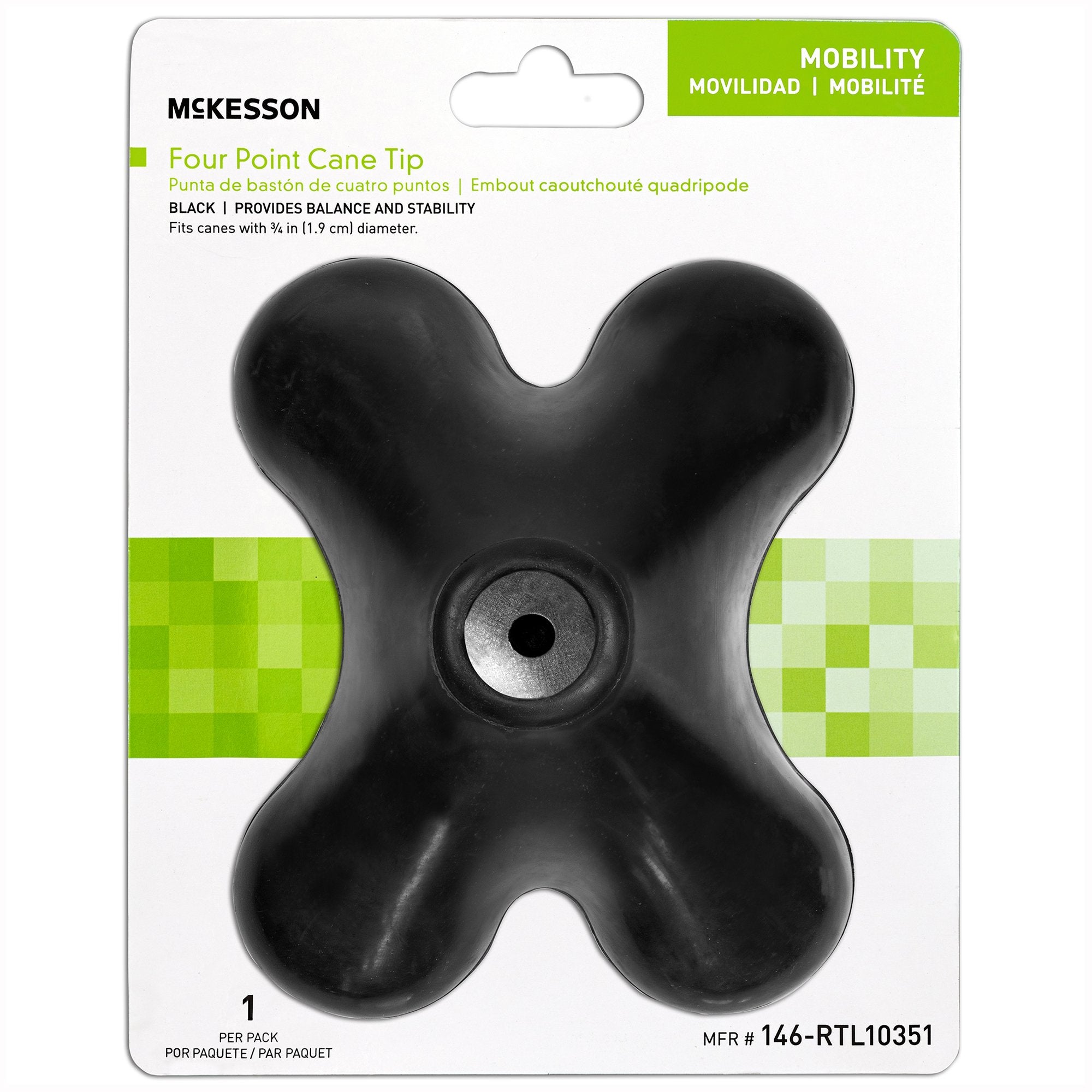 McKesson Four-Point Cane Tip 146-RTL10351