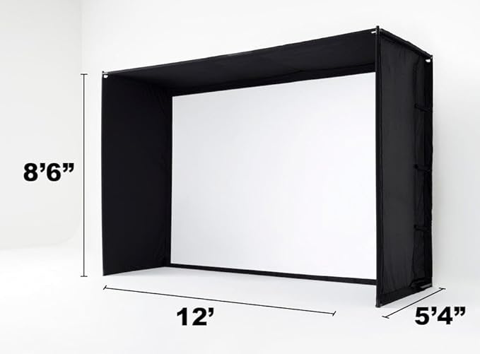 SkyTrak ST+ Golf Simulator – Ultimate Studio Package | Home Golf Simulator with Launch Monitor, Mat, Net & Screen