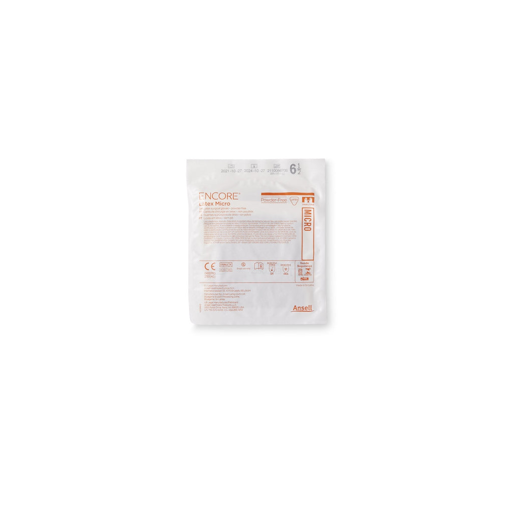 Encore® Latex Micro Surgical Glove, Size 6.5, Brown 5787002