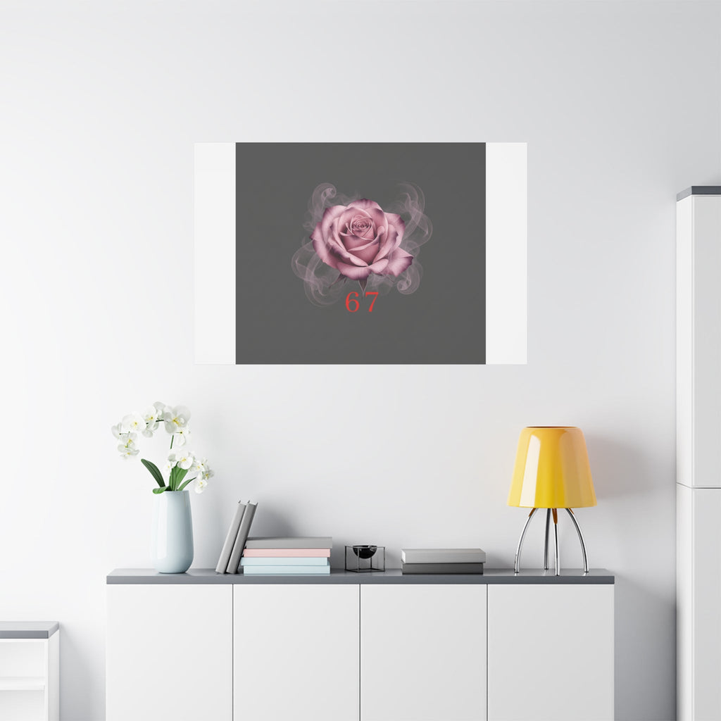 6 7 Valentine's Canvas | Viral Gothic Rose Wall Art | 6 7 Meaning Dark Romance