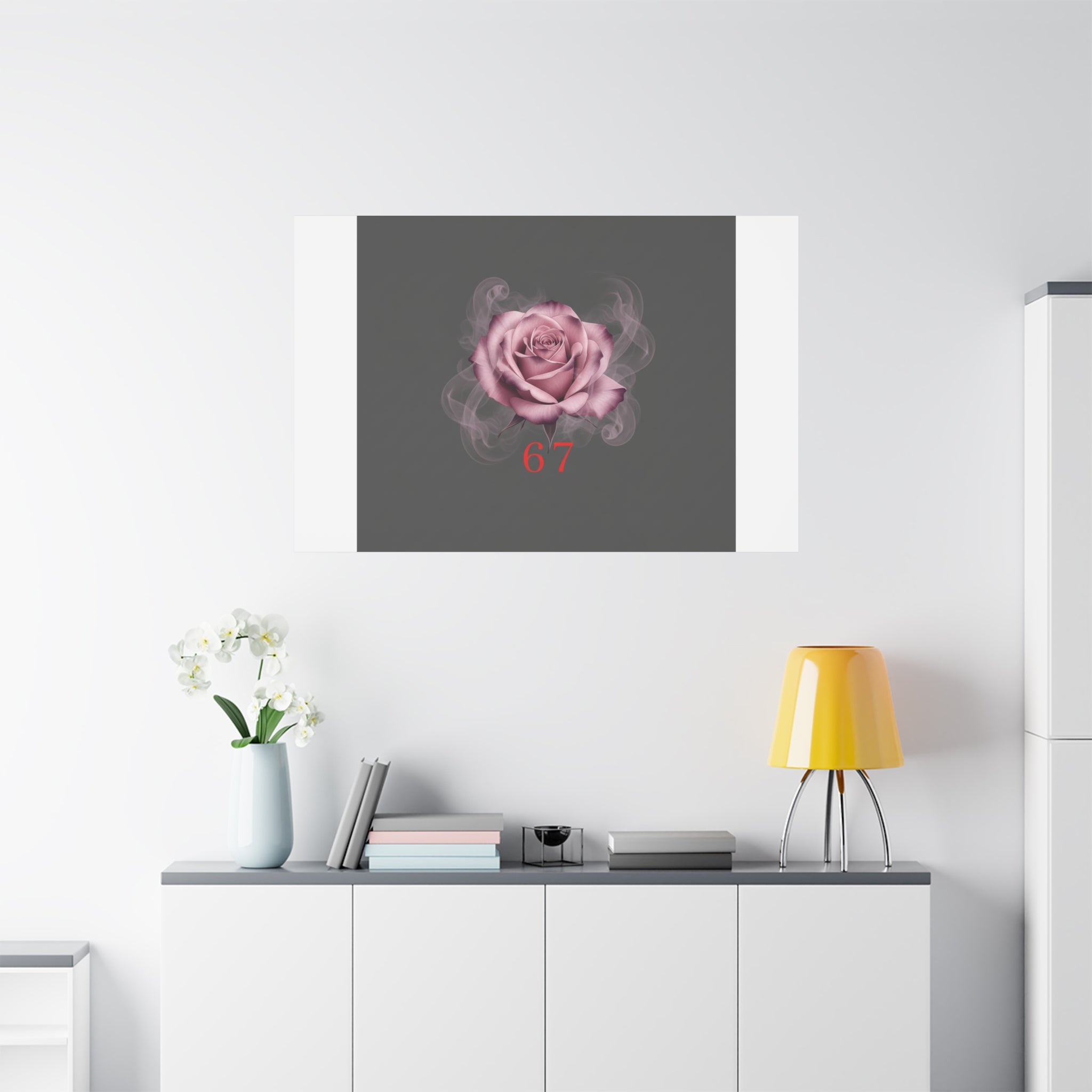 6 7 Valentine's Canvas | Viral Gothic Rose Wall Art | 6 7 Meaning Dark Romance