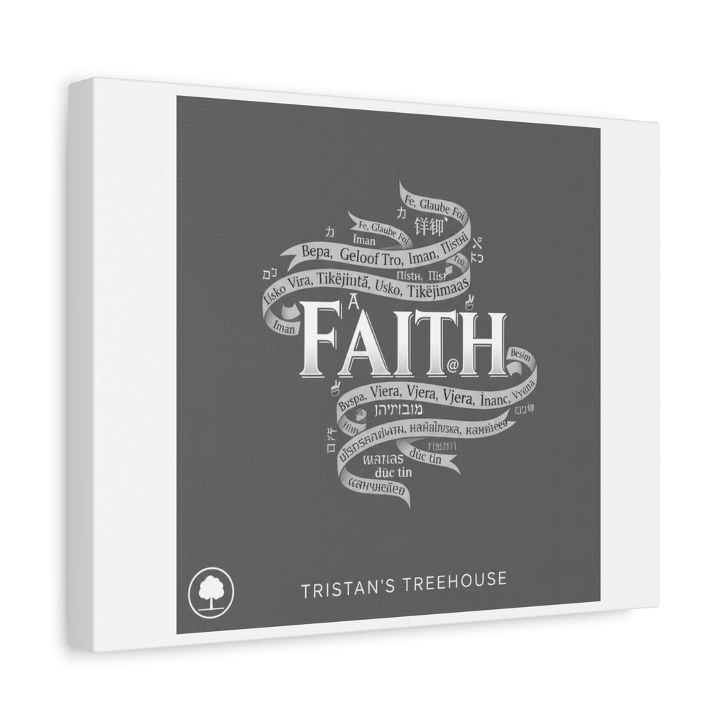 handwritten faith ribbon Canvas | sketch aesthetic, doodle design