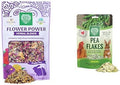Small Pet Select - Flower Power Herbal Blend Treat for Rabbits and Guinea Pigs, 4.4oz & Pea Flakes, 1lb