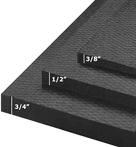 American Floor Mats - Heavy Duty Stall Tiles - Stable/Horse Tiles - Thick, Durable Rubber Flooring Solid Black 8' x 8' Set 3/4" Thick (16 Tiles Total)
