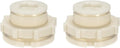 1.25" Female ABS Bulkhead Fitting, Plastic Water Tank Connector Adapter Fitting with Plugs for Outdoor rain Barrel Garden Hose Adapter Spigot kit Water Tank Gallon Drain Bucket(Set of 2)