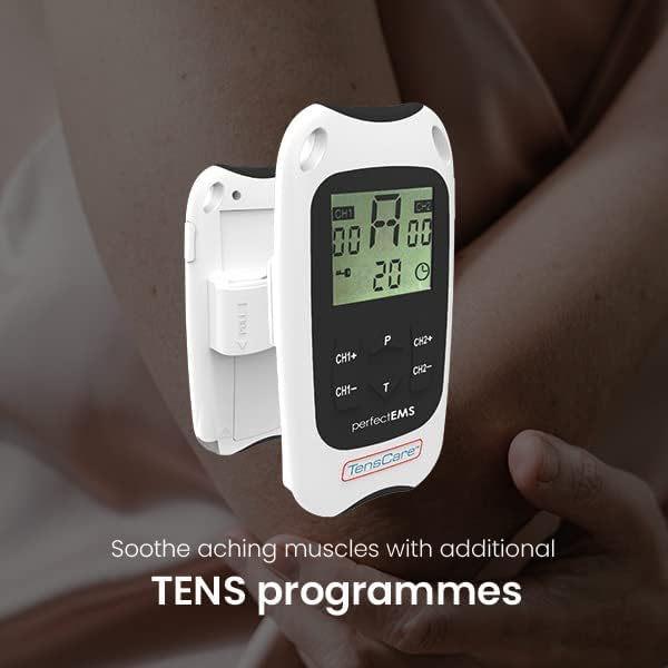 TensCare Perfect EMS - Strengthen, Rehabilitate and Tone Muscles. Recover Faster from Injuries. TENS Program for Pain Relief