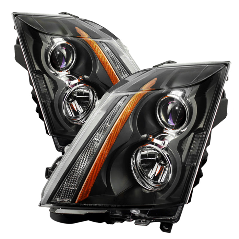 SPYDER Xtune Cadillac Cts 08-12 / CTS-V 09-12 Halogen Onlyprojector Headlights Black HD-JH-CACTS08-AM-BK 9027239