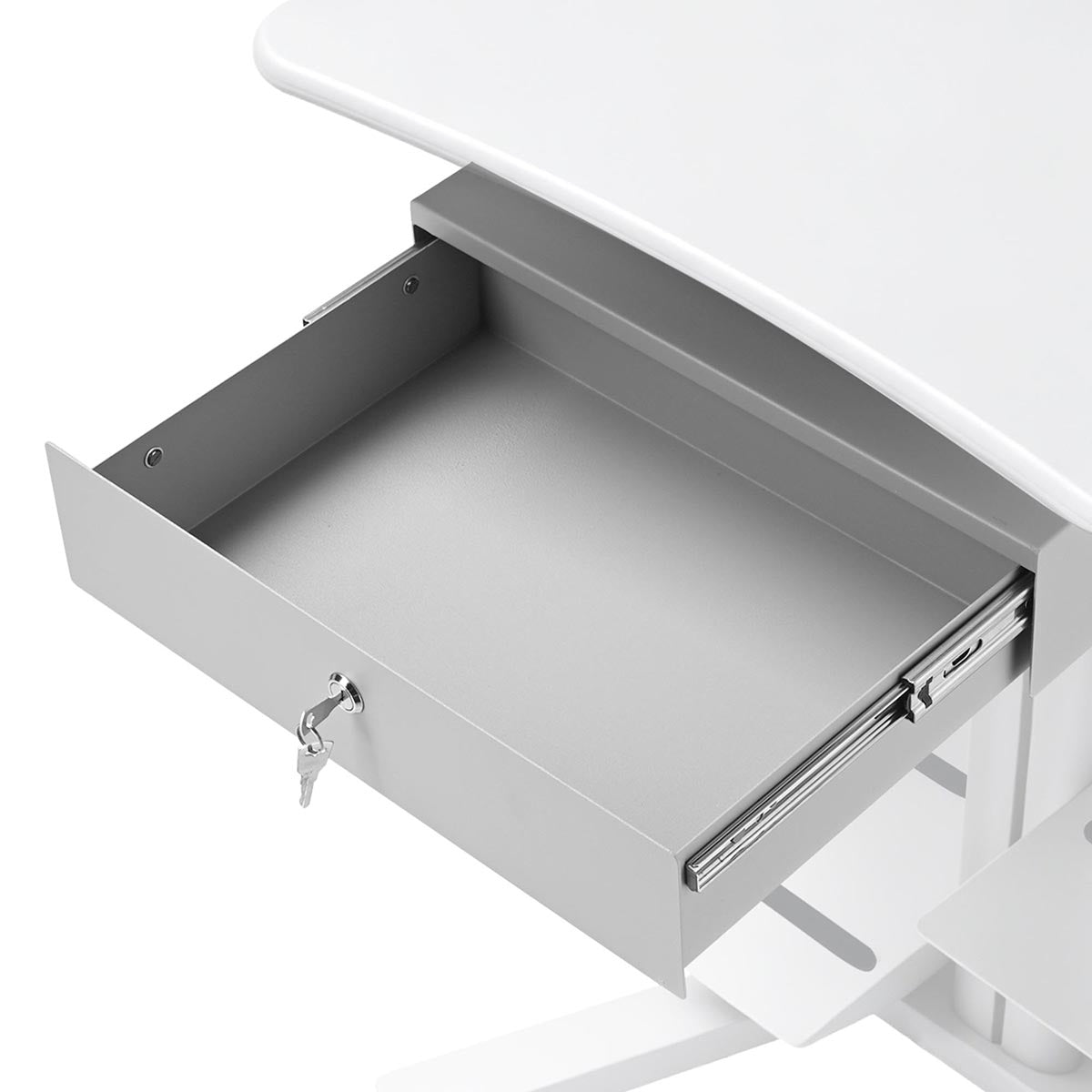 Yescom NexusX Rolling Computer Cart with Locking Metal Drawer