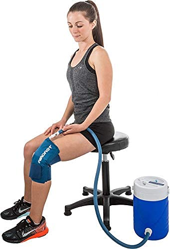 Aircast Cryo/Cuff System - Medium Knee with Cooler - Cold Therapy for Injury & Post-Op Recovery