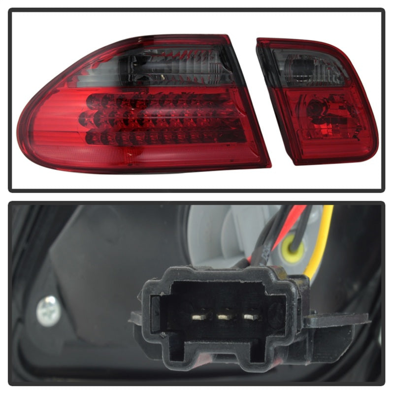 SPYDER Xtune Mercedes Benz W210 E-Class 96-02 LED Tail Lights Red Smoke ALT-CL-MBW210-LED-RSM 5020659