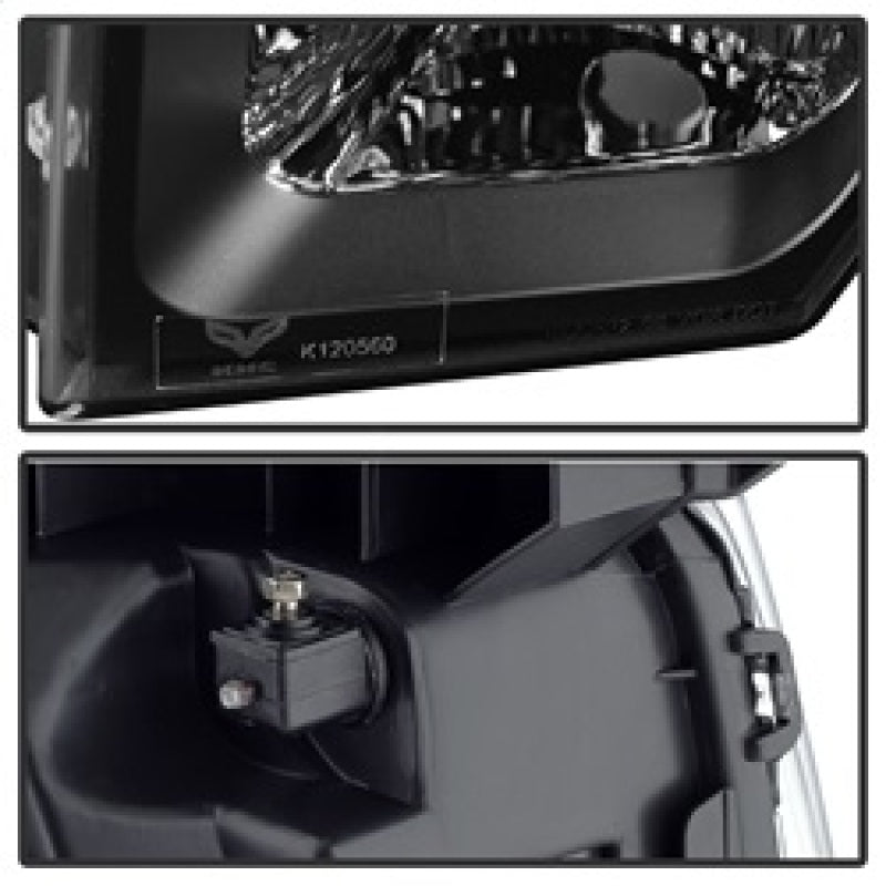 SPYDER Xtune Ford F150 09-14 Projector Headlights Halogen Model Only LED Halo Black PRO-JH-FF15009-CFB-BK 9032226