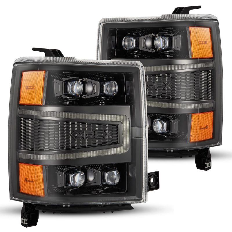 AlphaRex 04-15 Chevy 1500 NOVA-Series LED Proj Headlights Alpha BL w/Activ Light/Seq Signal & SB DRL 880241 *Discontinued