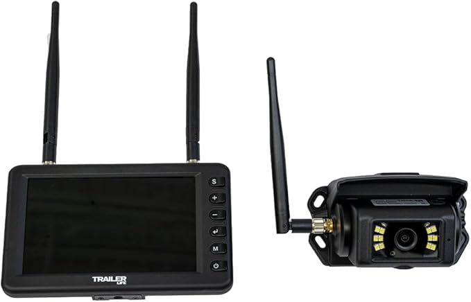 Trailer Life Pathway 5" Wireless Backup Camera System | Lag-Free Transmission | Ultra-Bright IPS Screen | Full HD Recording | Colorful Night Vision | Built-in Microphone